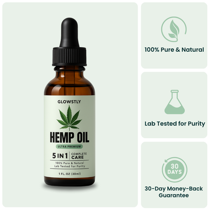 100% Pure Hemp Oil | Pain Relief, Better Sleep, Less Stress, Sharper Mind, Healthy Aging