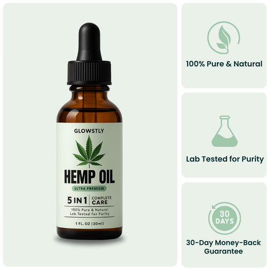 100% Pure Hemp Oil | Pain Relief, Better Sleep, Less Stress, Sharper Mind, Healthy Aging