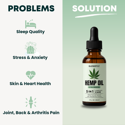 100% Pure Hemp Oil | Pain Relief, Better Sleep, Less Stress, Sharper Mind, Healthy Aging